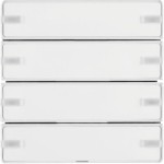 Berker 80144329 KNX Tastsensor 4-fach Komfort mit Beschriftungsfeld für Q.x, polarweiß samt 