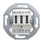 Busch-Jaeger 2CKA000230A0389 Anschlussdosen-Einsatz TAE 2x 6/6 NFF gerade Ausführung 3-fach alpinweiß 