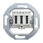 Busch-Jaeger 2CKA000230A0392 Anschlussdosen-Einsatz TAE 2x 6/6 NFN gerade Ausführung 3-fach alpinweiß 