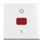 Busch-Jaeger 2CKA001434A0663 Wippe mit roter Kalotte, mitAufdruck 0 - 1 anschraubbar (Halteelement) 