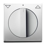 Busch-Jaeger 2CKA001710A3748 Zentralscheibe mit Aufdruck Symbol Pfeile für Jalousie, Drehknopf edelstahl - 
