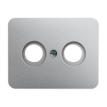 Busch-Jaeger 2CKA001724A2796 Zentralscheibe TV / SAT 2-fach titan - alpha 