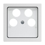 Busch-Jaeger 2CKA001724A4367 Zentralscheibe TV / SAT 4-fach alusilber - Plattform 63 