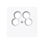 Busch-Jaeger 2CKA001724A4440 Zentralscheibe TV/Radio/2x SAT 4-fach studioweiß - Busch-art linear® 