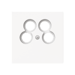 Busch-Jaeger 2CKA001724A4441 Zentralscheibe TV/Radio/2x SAT 4-fach studioweiß matt - Busch-art linear® 