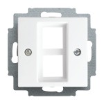 Busch-Jaeger 2CKA001753A0232 Zentralscheibe mit Tragring 2-fach, Modular-Jack Busch-balance® SI 