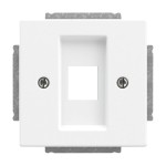 Busch-Jaeger 2CKA001753A0403 Zentralscheibe Modular-Jack-Einsatz 1-fach studioweiß - Plattform 63 