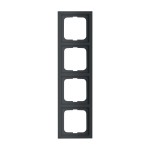Busch-Jaeger 2CKA001754A4422 Abdeckrahmen 4-fach schwarz matt - future® linear - matt 