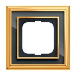 Busch-Jaeger 2CKA001754A4638 Abdeckrahmen 1-fach Messing poliert anthrazit - Busch-dynasty® 