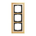 Busch-Jaeger 2CKA001754A4645 Abdeckrahmen 3-fach Messing poliert Dekor elfenbeinweiß - Busch-dynasty® 