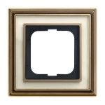 Busch-Jaeger 2CKA001754A4653 Abdeckrahmen 1-fach Messing antik elfenbeinweiß - Busch-dynasty® 