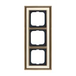 Busch-Jaeger 2CKA001754A4655 Abdeckrahmen 3-fach Messing antik elfenbeinweiß - Busch-dynasty® 