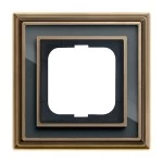 Busch-Jaeger 2CKA001754A4658 Abdeckrahmen 1-fach Messing antik anthrazit - Busch-dynasty® 