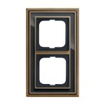 Busch-Jaeger 2CKA001754A4659 Abdeckrahmen 2-fach Messing antik anthrazit - Busch-dynasty® 