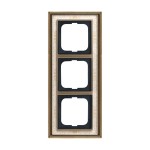 Busch-Jaeger 2CKA001754A4665 Abdeckrahmen 3-fach Messing antik Dekor elfenbeinweiß - Busch-dynasty® 