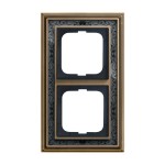 Busch-Jaeger 2CKA001754A4669 Abdeckrahmen 2-fach Messing antik Dekor anthrazit - Busch-dynasty® 