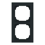 Busch-Jaeger 2CKA001754A4848 Abdeckrahmen 2-fach schwarz matt - Busch-art linear® 