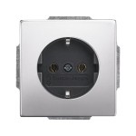 Busch-Jaeger 2CKA002011A3850 SCHUKO® Steckdosen-Einsatz edelstahl - pur edelstahl 