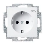 Busch-Jaeger 2CKA002011A6235 SCHUKO® Steckdosen-Einsatz mit Aufdruck EDV alpinweiß - Busch-balance® SI 