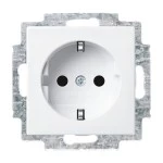 Busch-Jaeger 2CKA002011A6238 SCHUKO® Steckdosen-Einsatz ohne Spreize alpinweiß - Busch-balance® SI 