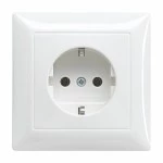 Busch-Jaeger 2CKA002011A6243 SCHUKO® Steckdose ohne Spreize alpinweiß - Busch-balance® SI Vollplatte 