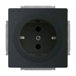 Busch-Jaeger 2CKA002013A5410 Busch-Objektsteckdose® SCHUKO® Steckdosen-Einsatz Safety+ schwarz matt - 