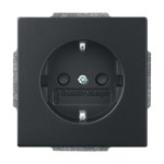 Busch-Jaeger 2CKA002013A5454 SCHUKO® Steckdosen-Einsatz Safety+ mit Schraubklemmen schwarz matt - Plattform 