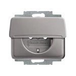 Busch-Jaeger 20 EUK-20 Schuko-Steckdose mit Klappdeckel platin 2CKA002018A0695 