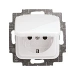 Busch-Jaeger 2CKA002018A0778 SCHUKO® Steckdosen-Einsatz mit Klappdeckel alpinweiß - Reflex SI 
