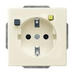 Busch-Jaeger 2CKA003116A0661 FI-SCHUKOMAT SCHUKO® Steckdosen-Einsatz Safety+ elfenbeinweiß - Plattform 63 