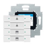 Busch-Jaeger 2CKA006117A0199 Bedienelement, 4-fach, mit beiliegendem Busankoppler 