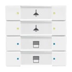 Busch-Jaeger 2CKA006117A0212 Bedienelement, 4/8-fach, Multifunktion/Farbkonzept 