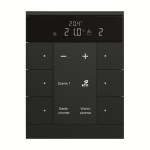 Busch-Jaeger 2CKA006330A0040 Raumtemperaturregler mit Bedienfunktion 6-fach, Busch-Tenton® 