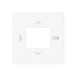 Busch-Jaeger 2CKA006430A0451 Zentralscheibe mit Aufdruck Symbole Pfeile und OK für Zeitschaltuhr 