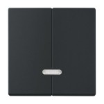 Busch-Jaeger 2CKA006599A2969 Bedienelement für Dimmer Doppeltaster mit Glimmlampe schwarz matt - Plattform 63 