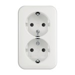 Busch-Jaeger 202 EAPB/11W SCHUKO Doppelsteckdose EBS 2TKA00003936 