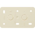 Gira 008213 Montageplatte zur Montage von Aufputz-Geräten 2-fach für Doppelsteckdose Cremeweiß 