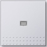 Gira 012066 Taster 10AX 250V mit gerade stehender Wippe und Kontrollfenster Wechsler 1-polig Reinweiß 