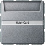 Gira 014026 Hotel-Card-Schalter 10AX 250V mit Beschriftungsfeld Wechsler 1-polig Farbe Alu 