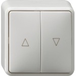 Gira 015813 Wipp-Jalousietaster 10AX 250V mit Pfeilsymbolen Reinweiß 