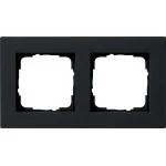 GIRA 0212095 Abdeckrahmen 2f flach Gira E2 Schwarz m 