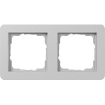 GIRA 0212154 Abdeckrahmen 2f Gira E1 Grau m 