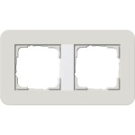 GIRA 0212411 Abdeckrahmen 2f Gira E3 Hellgrau/Reinweiß 