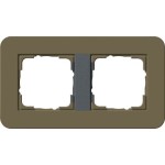 GIRA 0212426 Abdeckrahmen 2f Gira E3 Umbra/Anthrazit 