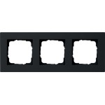 GIRA 0213095 Abdeckrahmen 3f flach Gira E2 Schwarz m 