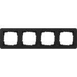 GIRA 0214153 Abdeckrahmen 4f Gira E1 Schwarz m 
