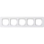 GIRA 0215410 Abdeckrahmen 5f Gira E3 Reinweiß/Reinweiß 