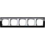 GIRA 0215736 Abdeckrahmen 5f Zwischenr. F Alu Gira Event Klar Schwarz 