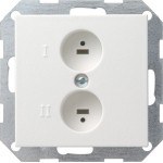 GIRA 040203 Stereolautsprecher-Steckd. System 55 Reinweiß 