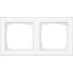 GIRA 071222 Abdeckrahmen 2f durchgängig beschr. Gira E2 Klar/Reinweiß 